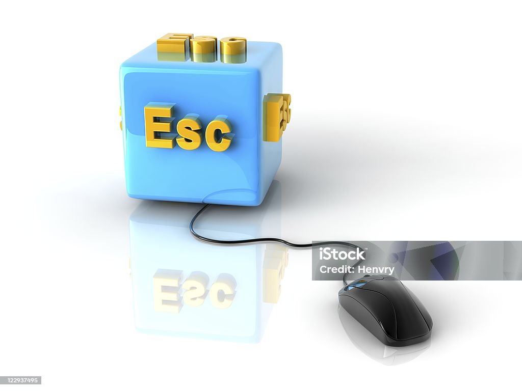 computer key esc  Block Shape Stock Photo