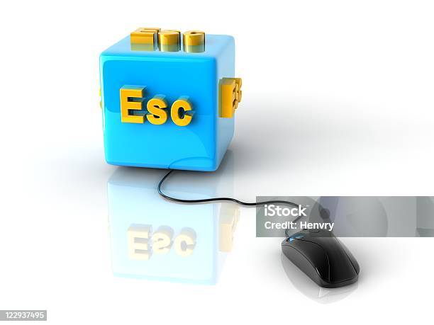 Computer Key Esc Stock Photo - Download Image Now - Block Shape, Blue, Color Image
