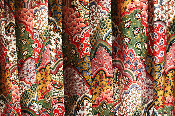 istock Colorful Printed Folds of Fabric 122948150