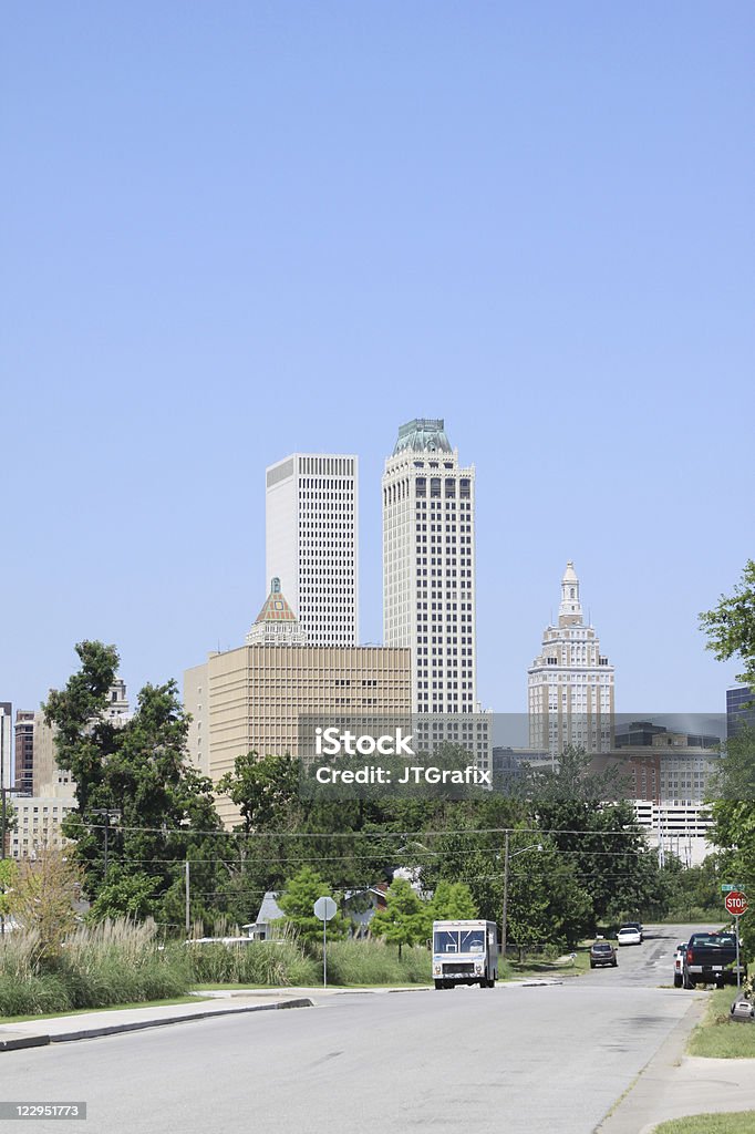 Centro da cidade de Tulsa, Oklahoma - Foto de stock de Arranha-céu royalty-free