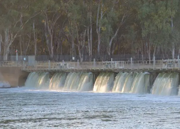 Weir used to control flooding