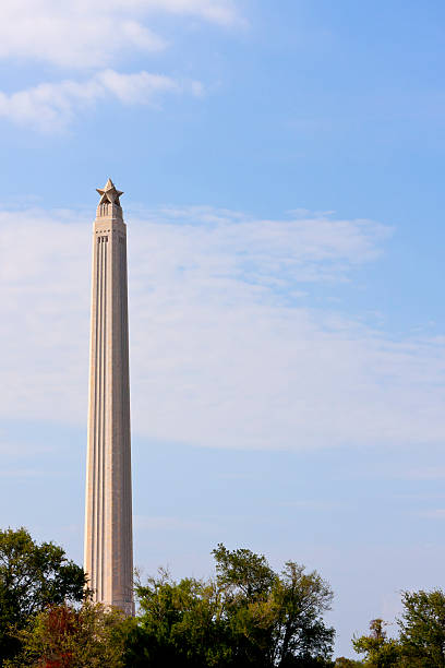 istock San Jacinto Monument - tower above the trees, left framing 122959264