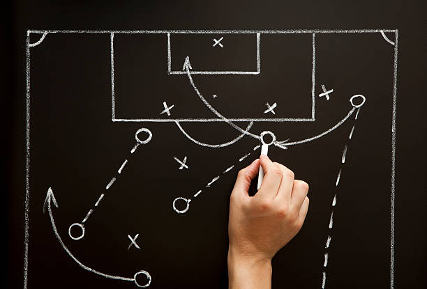 istock Man drawing a soccer game strategy 122979725
