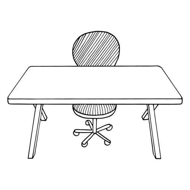 table and chair for office work