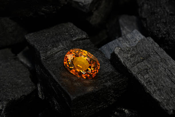 istock yellow gems is a beautiful  gemstone on a black background. 1229921729
