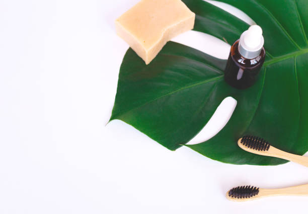 istock The concept of zero waste. bamboo toothbrush, solid shampoo 1229949086
