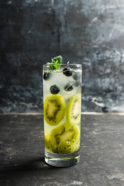 istock Blueberry cocktail with kiwi fruit 1229956347