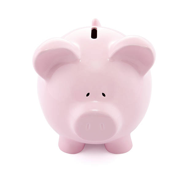 istock Pink piggy bank with clipping path 122999182