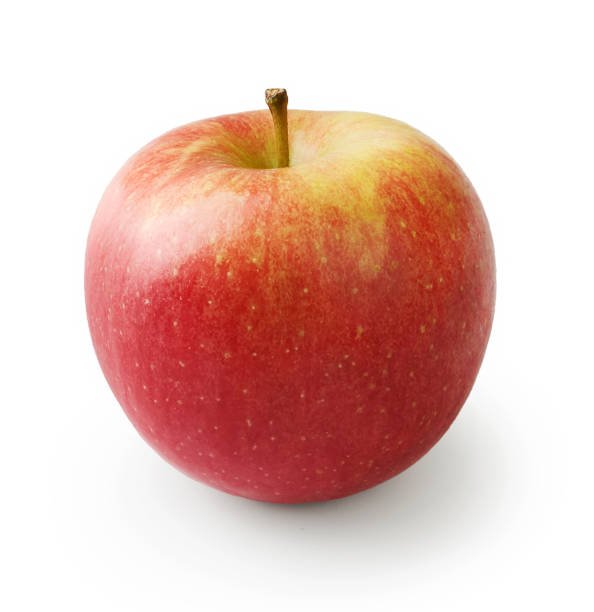 istock Yellow red apple isolated on white background. Fresh beutiful apple. 1230001175