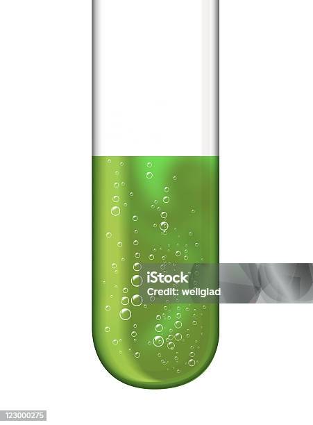 Green Liquid Inside Test Tube Stock Photo - Download Image Now - Biochemistry, Biology, Bubble