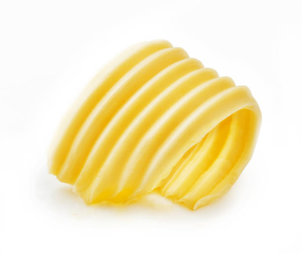 istock Butter curl or butter roll isolated on white background 1230022620