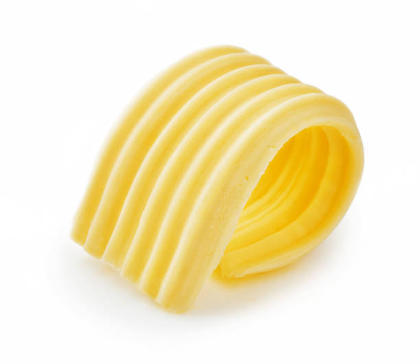 istock Butter curl or butter roll isolated on white background 1230052025