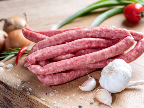 istock Smoked meat with spaces and vegetables. 1230066314