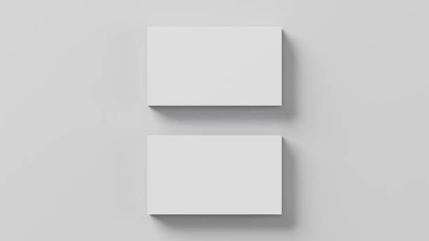 istock Layout of blank business cards for presentation. 3D rendering. 1230067947