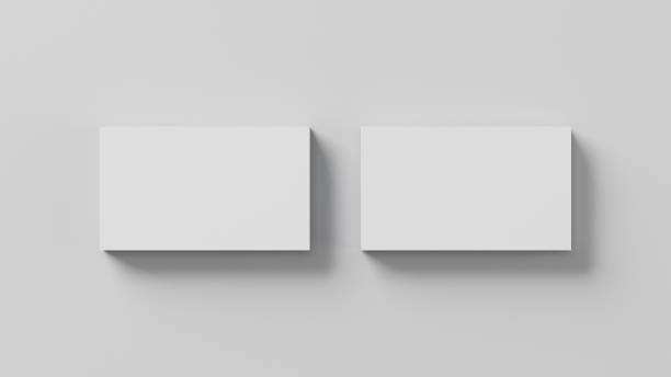 istock Layout of blank business cards for presentation. 3D rendering. 1230067981