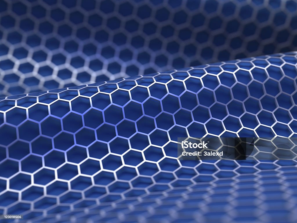 Hexagonal de fondo - Foto de stock de Azul libre de derechos