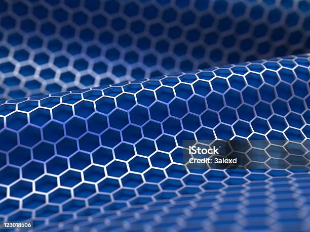 Hexagonal De Fondo Foto de stock y más banco de imágenes de Azul - Azul, Color - Tipo de imagen, Diseño ondulado