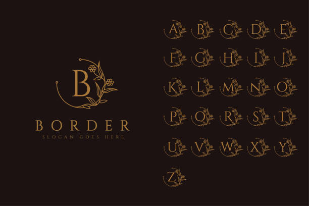 Border identity vector set Border identity vector set wedding fashion stock illustrations