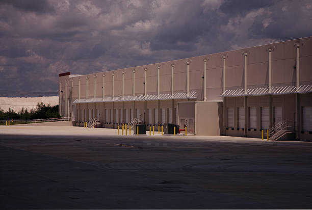 istock Commercial warehouse property just before a storm. 123043001