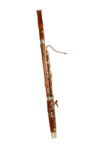 Bassoon is a musical wind instrument made of wood