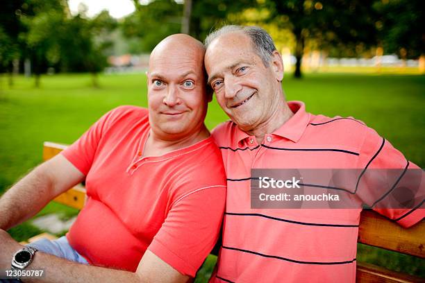 Father And Son Outdoors Stock Photo - Download Image Now - Face To Face, Father, Son