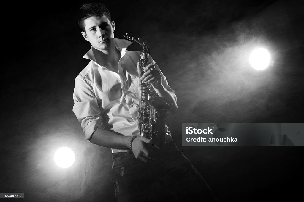 Saxofonista - Foto de stock de Blues royalty-free