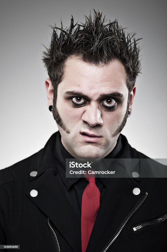 Emo Goth Portrait  Men Stock Photo