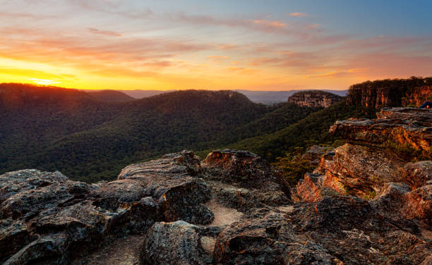 istock Rocky mountain sunset at Mount Victoria Australia 1230522771