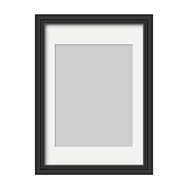 Realistic photo frame isolated. Vector template for picture. Blank white picture frame mockup template. Empty framing for your design. Vector illustration Realistic photo frame isolated. Vector template for picture. Blank white picture frame mockup template. Empty framing for your design. Vector illustration. mat photos stock illustrations