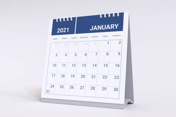 istock 3D Rendering - Calendar for January 2021. 1230540991