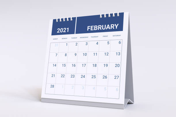 istock 3D Rendering - Calendar for February 2021 1230541063
