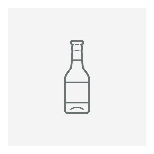 illustrazioni stock, clip art, cartoni animati e icone di tendenza di icona alcol bevande - wine champagne bottle mulled wine