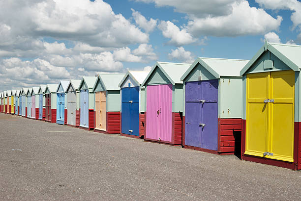 istock Beach huts. Hove. Sussex. England 123055364