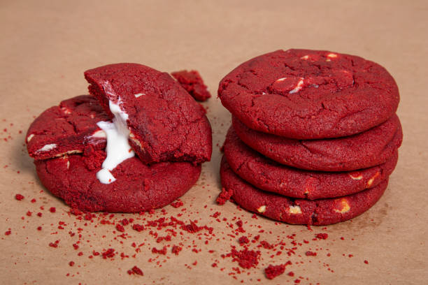 istock Red Velvet chip cookie filled with yogurt cheesecake 1230625581