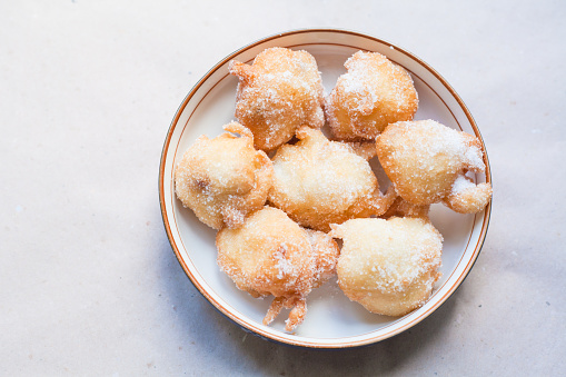Homemade Fritters with Sugar