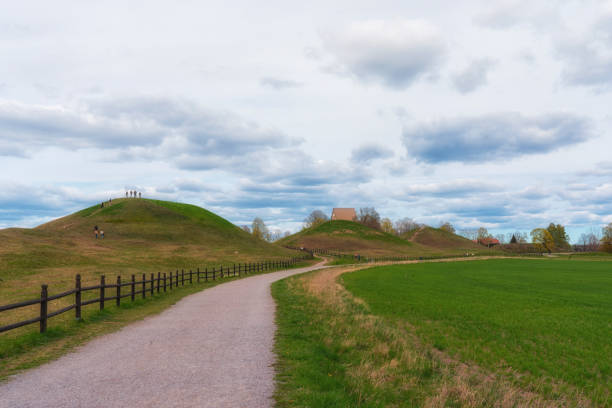 istock The Royal Mounds (Kungshogarna) three large barrows located in Gamla Uppsala. Archeological site 1230686736