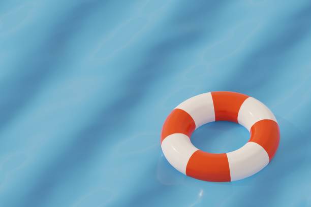 istock Life ring floating on the sea 1230715445