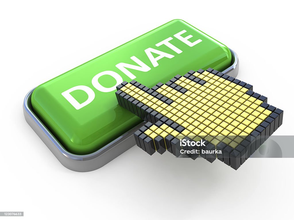 Spenden Web button - Lizenzfrei Bedienungsknopf Stock-Foto