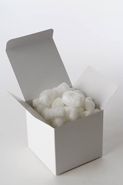istock Isolated shot of opened blank box with on white background 123077055