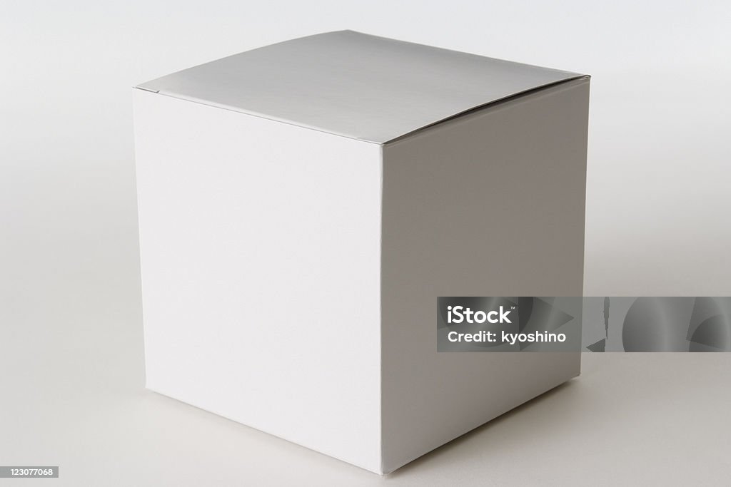 閉鎖絶縁ショットの空白のキューブボックスに白背景 - 立方体のロイヤリティフリーストックフォト
