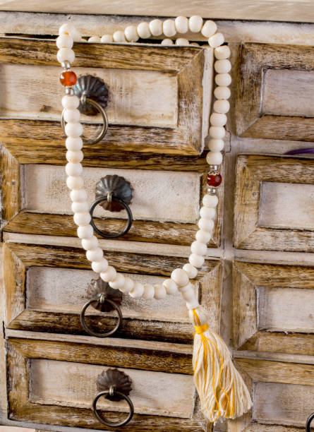 istock Tibetan Buddhist rosary, called mala or japamala 1230779926