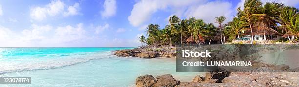 Karibik Tulum In Mexiko Tropischen Strand Mit Panoramablick Stockfoto und mehr Bilder von Mexiko