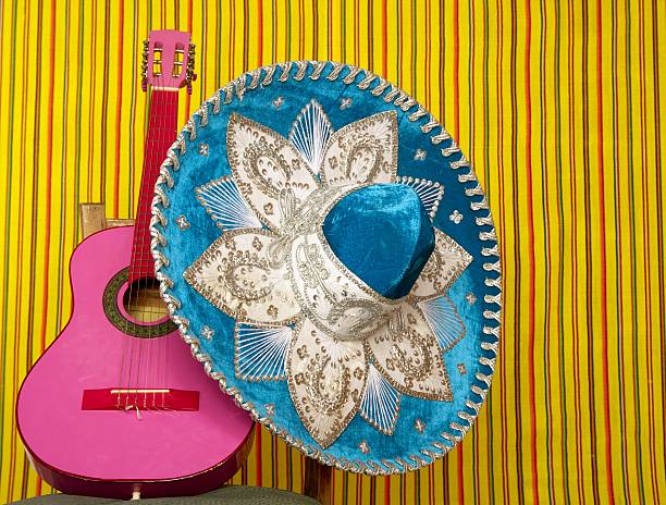 mariachi embroidery mexican hat pink guitar