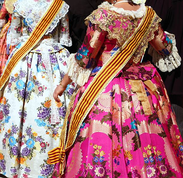 istock falleras costume fallas dress detail from Valencia 123079645