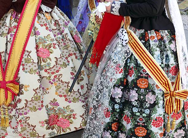 istock falleras costume fallas dress detail from Valencia 123079847
