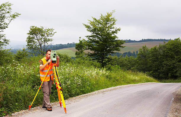 Land surveyor stock photo