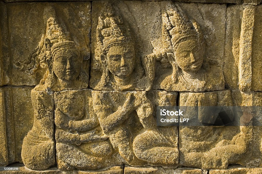 Bas-relief Borobudur Java, en Indonésie - Photo de Anthropomorphisme libre de droits