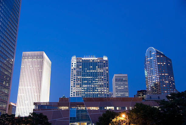istock skyscrapers in downtown Charlotte at night 123082847