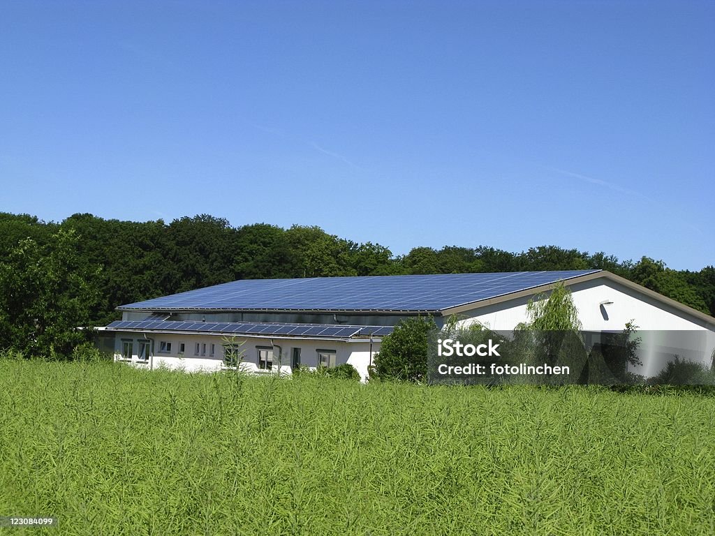 Sonnenkollektoren auf dem Dach - Lizenzfrei Agrarbetrieb Stock-Foto