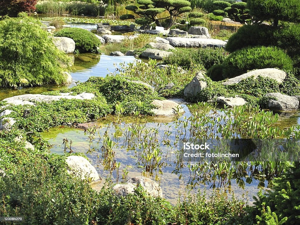 Japanischer Garten - Lizenzfrei Bonsai Stock-Foto